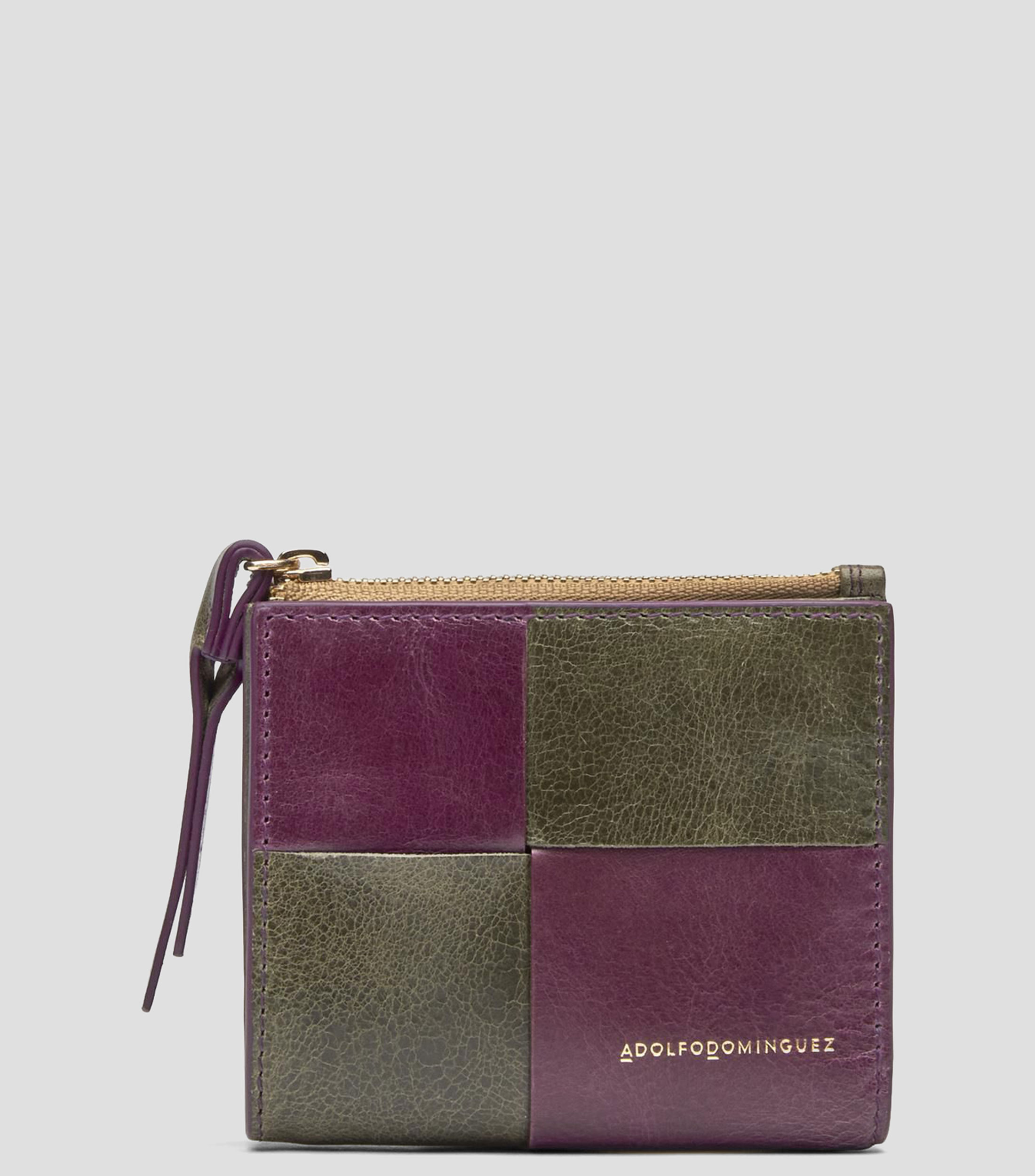 Cartera en piel liso Mujer